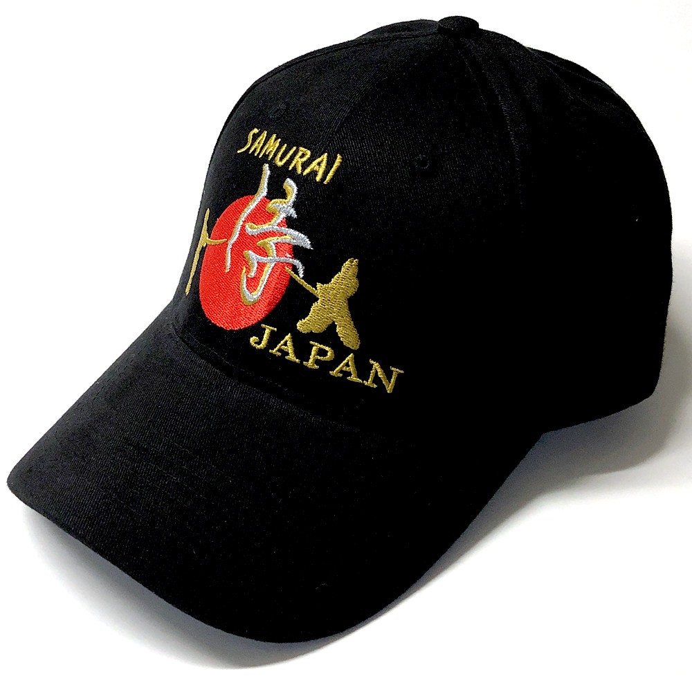 侍 JAPAN キャップ 黒 帽子 野球帽 サムライ ジャパン キャップ 