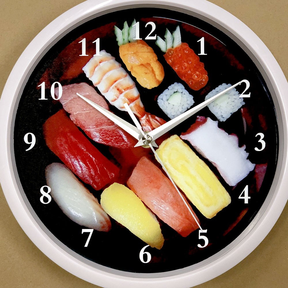 お寿司の壁掛け時計（おもしろ時計） : clocksushi03 : 日本のおみやげ