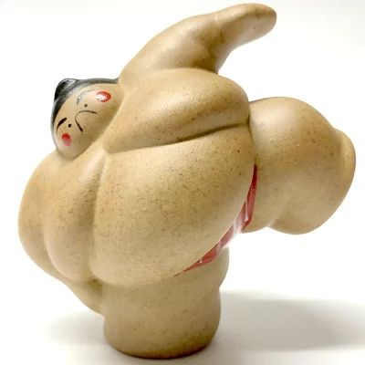 相撲人形 四股 すもう にんぎょう 日本製 セラミック製 : 日本の