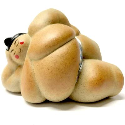 相撲人形 昼寝 すもう にんぎょう 日本製 セラミック 陶器製 おもしろ