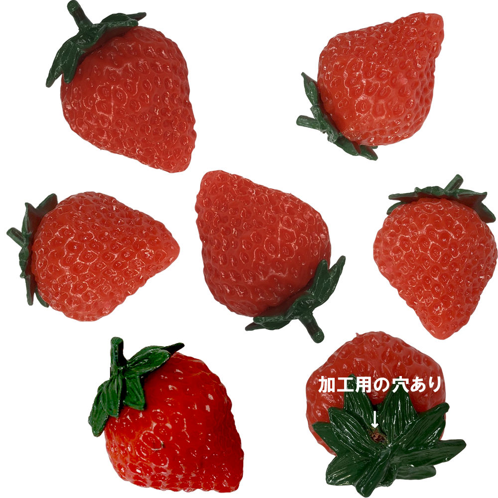 食品サンプル いちご パーツ 新鮮 果物 フィギュア 1個 ミニチュア