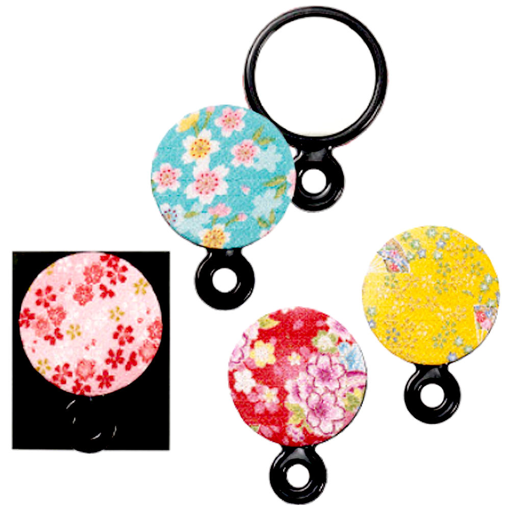 ちりめん友禅のミニ手鏡 縮緬ミニ手鏡 持ち歩きしやすい手鏡 和風 民芸