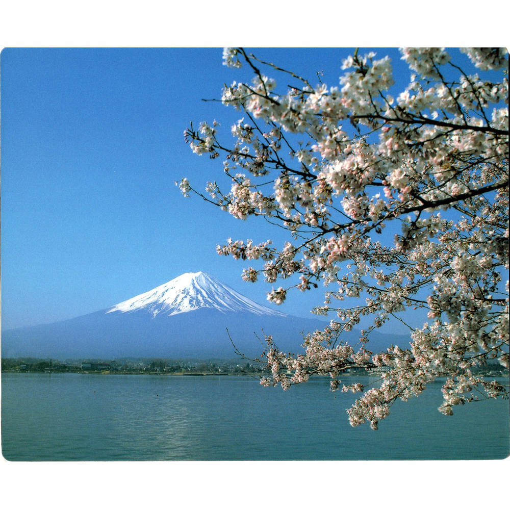 美しい日本＊桜清富士　桜窓　富士山　春　全体運 日本の風景入り マウスパッド 富士山 春 富士桜 桜 湖 日本製 日本のお