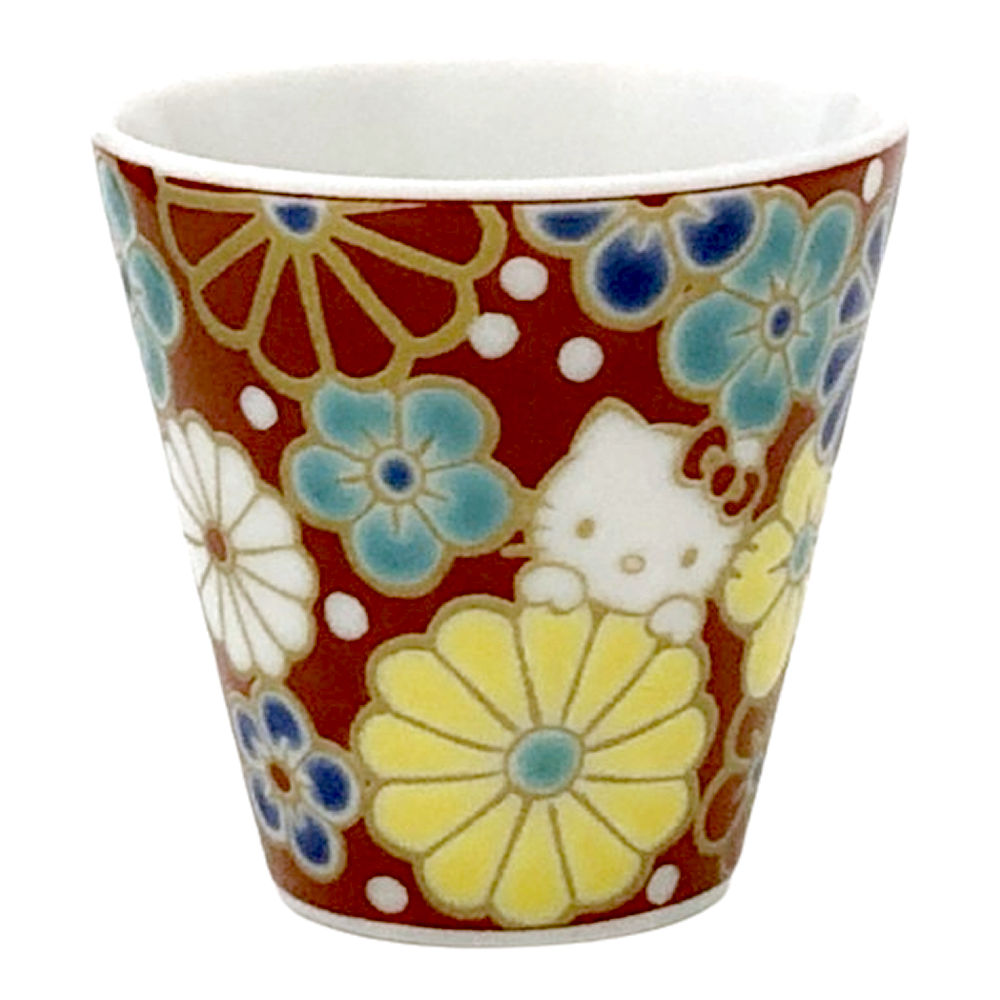 ハローキティ 九谷焼 お猪口 キティちゃん ぐい飲み 酒 盃 梅菊