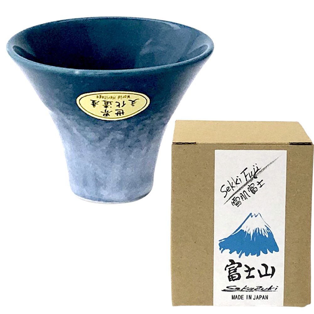 お猪口ぐい飲み富士山盃雪肌富士青富士化粧箱入り