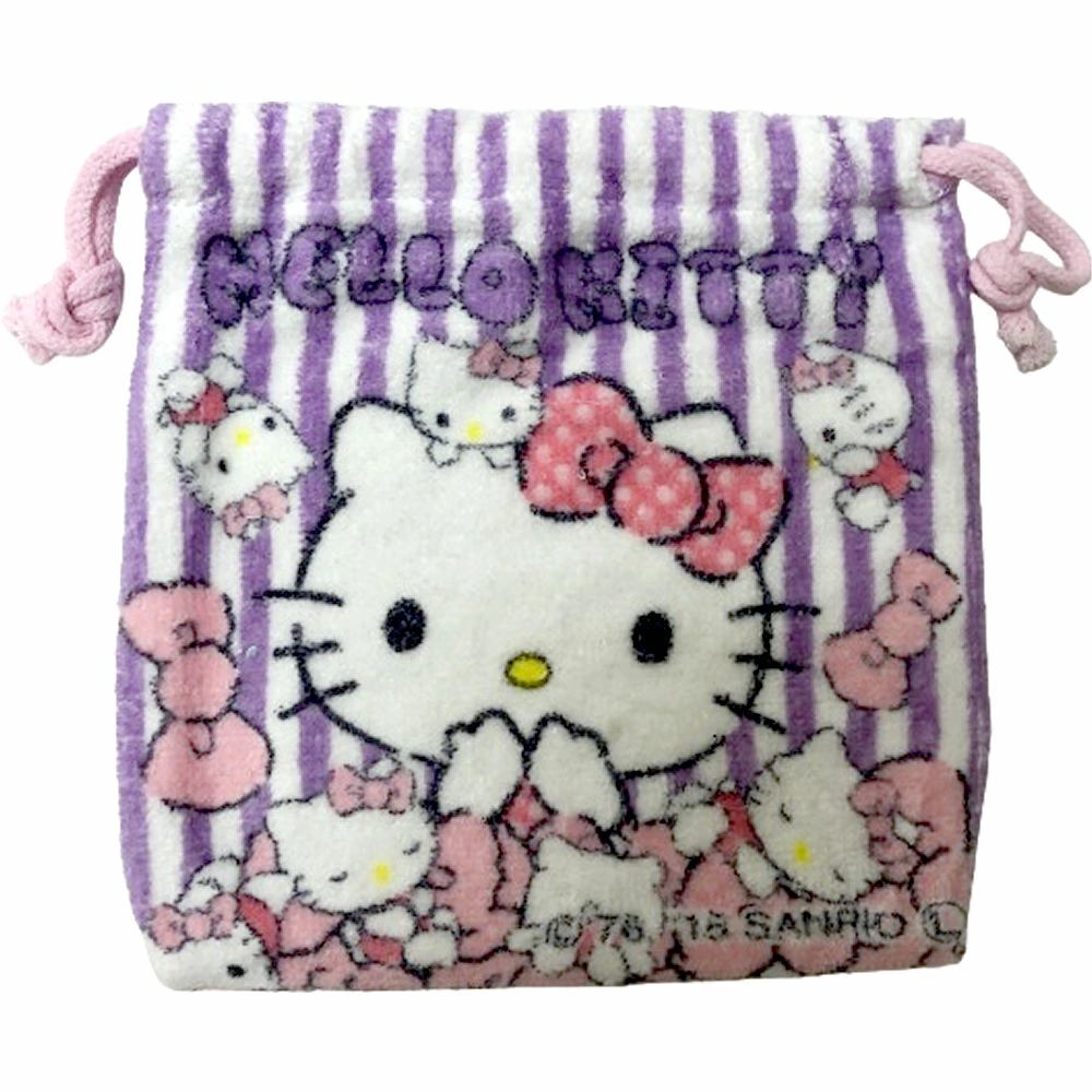 キティちゃんのタオル巾着