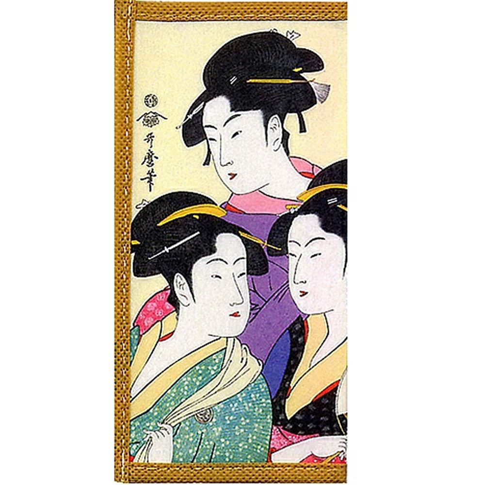 日本のお土産 浮世絵 札入れ 喜多川歌麿 三美人 メール便 送料無料