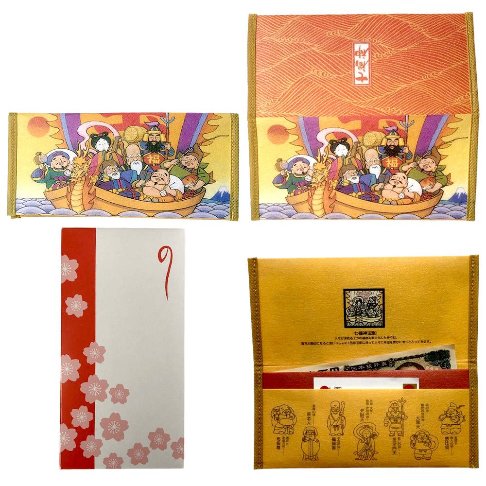 お値下げ!!【桐箱入り】西陣織 七福神 那智十福開運御宝印軸