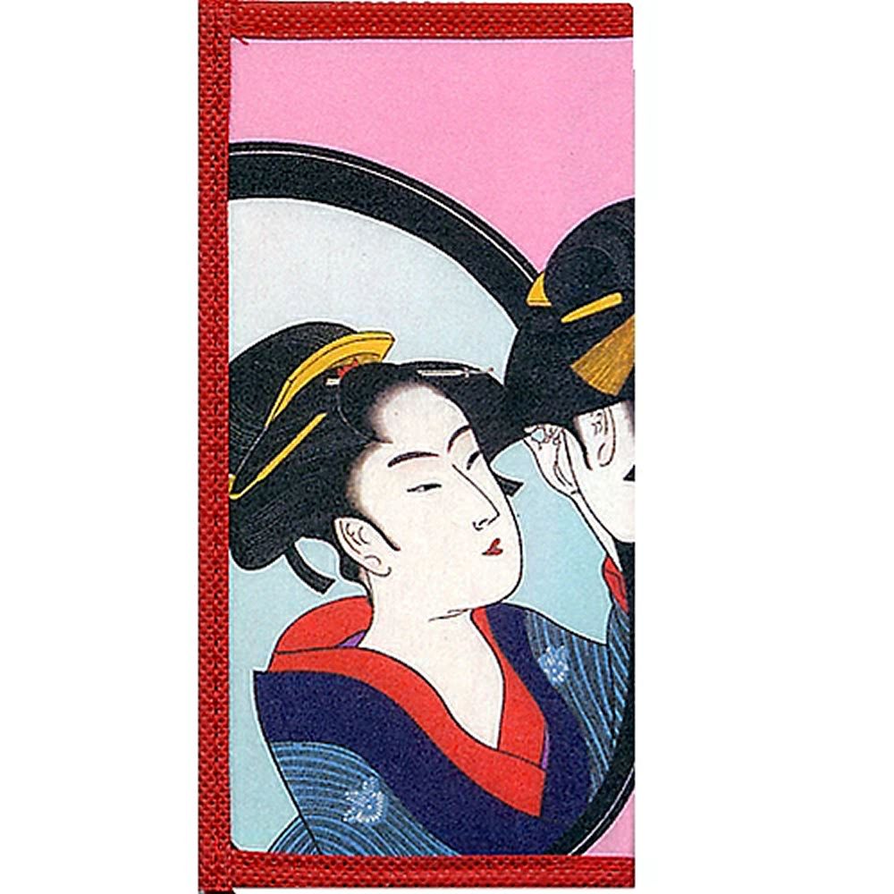 日本のお土産 浮世絵 札入れ 歌麿 鏡美人 メール便 送料無料 : 日本の