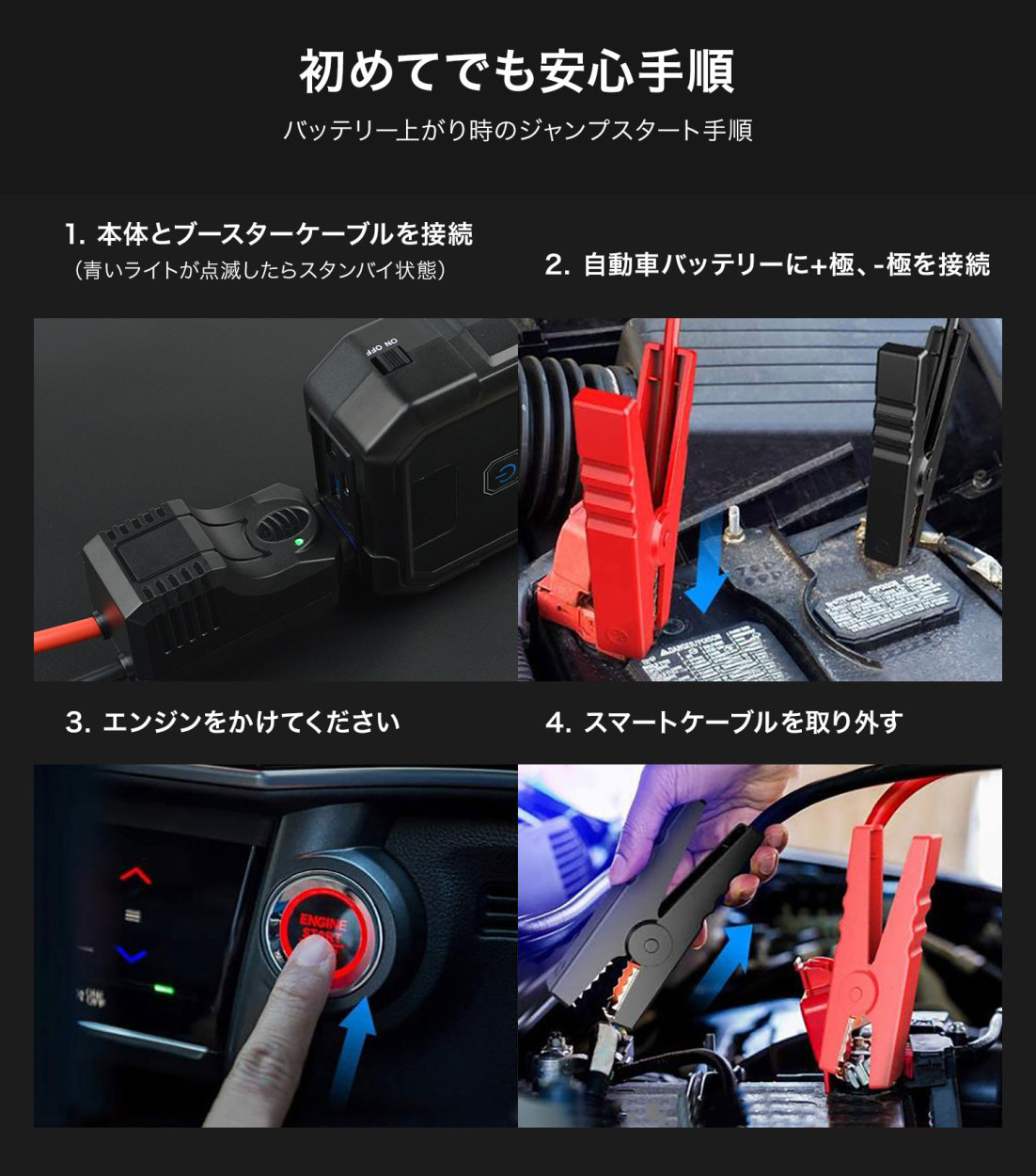 ジャンプスターター 12V 車用 エンジンスターター 大容量 バッテリー 23800mAh ピーク電流2500A QuickCharge3.0 USB  Qi 車 モバイルバッテリー バッテリー上がり : fu-mi1c-30yr : JAPAN AVE Yahoo!ショッピング店 - 通販 -  Yahoo!ショッピング