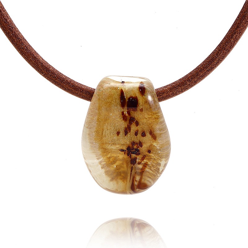 ガラスのジュエリー パンサー L ネックレス 手作りガラス細工 ギフト