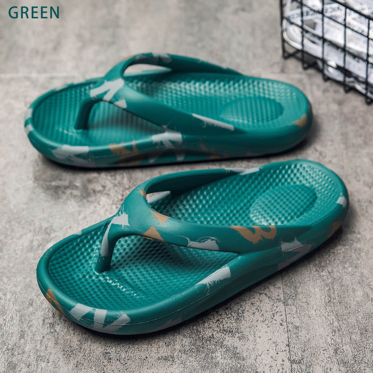 サンダル フリップサンダル ビーチサンダル メンズ レディース 夏 歩きやすい おしゃれ 厚底 軽量 U-150 ギフト 花以外 | ブランド登録なし | 02