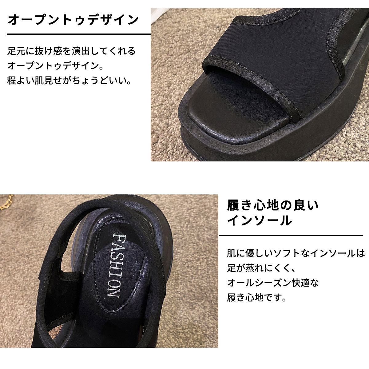 サンダル 厚底 スポーツサンダル 厚底サンダル カジュアル シンプル レディース おしゃれ 夏 あすつく 送料無料 UC-328 ギフト 花以外 | ブランド登録なし | 05