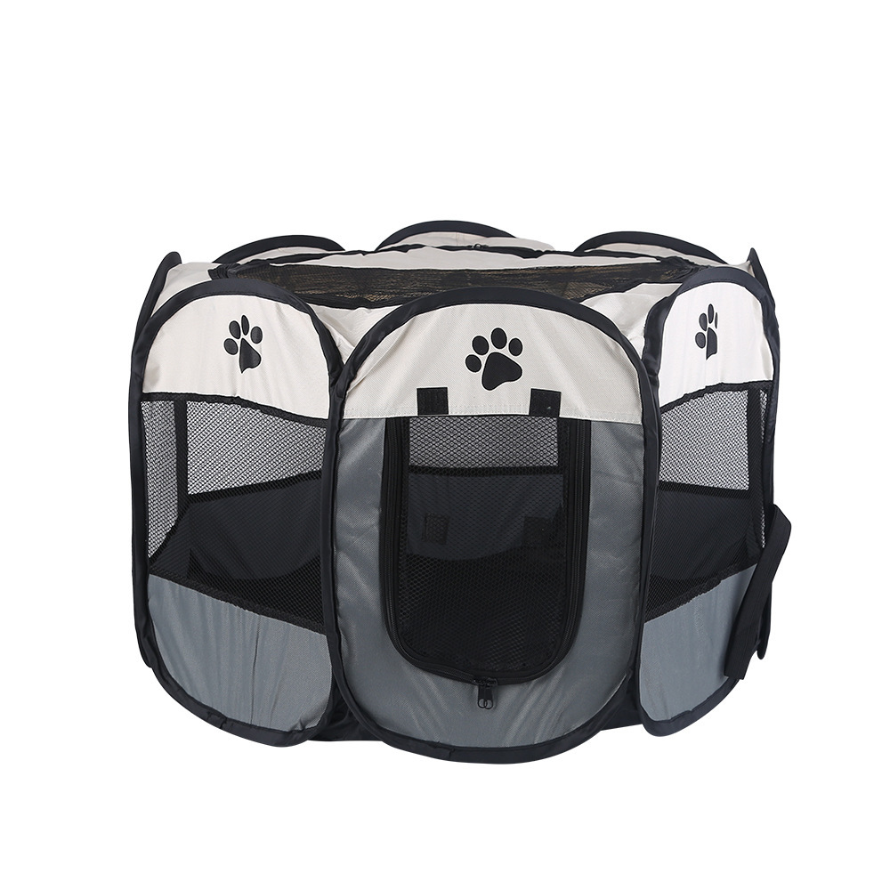 ペットサークル Mサイズ 全4色 コンパクト 折り畳み 持ち運び 八角形 防水 メッシュ サークル 簡易 アウトドア 隔離 犬 猫 UP-037