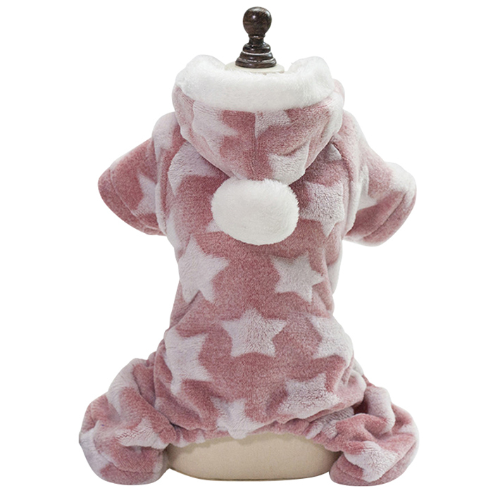 犬用 ふわもこパーカー 星柄 ドッグウェア 犬の服 グレー/グリーン