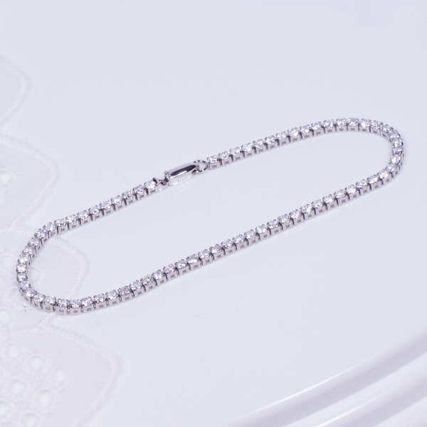 ダイヤ デザイン ブレスレット 計3ＣＴ プラチナ 70石 テニスブレス