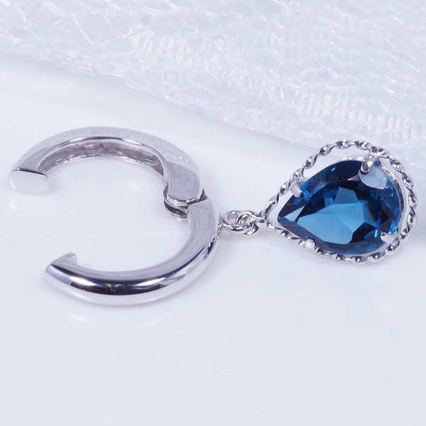 ◆新品◆ Pt ロンドンブルートパーズ　ペアシェイプ マーキースカットピアス PT 2ct ロンドンブルートパーズピアリング ペアシェイプ