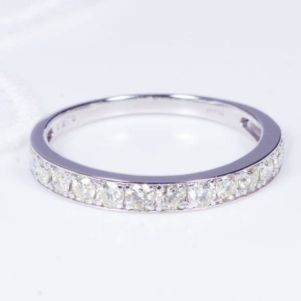 ダイヤ ハーフエタニティリング 計0.5カラット プラチナ 4月誕生石