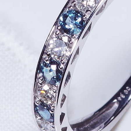 PT 0.4ct アレキサンドライトリング ダイヤ 0.3ct プラチナ : Japan