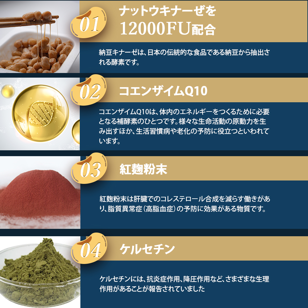 5点セット 同太和 ToatlHeal 納豆キナーゼ 12000FU コエンザイムQ10 納豆 なっとう 栄養機能食品 GMP GMP認定 健康食品 サプリメント サプリ 男性 女性 健康｜japanhealthcenter｜07