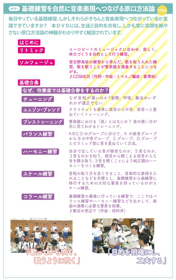 少人数だからできる細やかな吹奏楽指導 DVD 原口正一 2枚セット 少人数