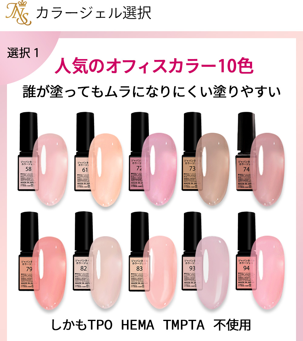 ジェルネイルキット 日本製3フリーベースジェルトップジェル 初心者も