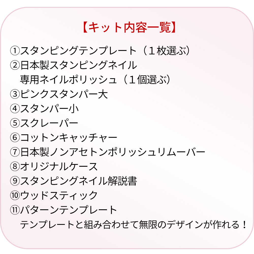 8秒でこのアート！スタンプネイルキットスタンプネイルポリッシュ付