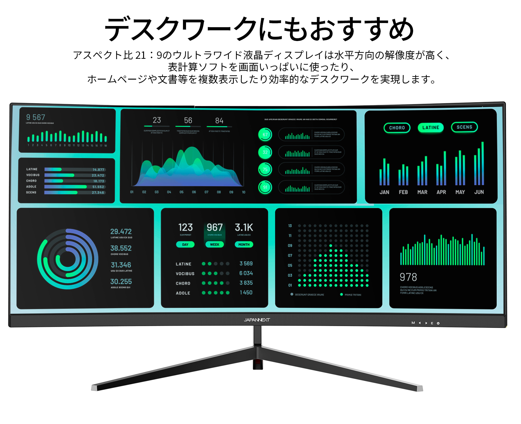 JAPANNEXT 30型 ウルトラワイド WFHD(2560x1080)曲面ゲーミングモニター 200Hz対応 JN-VCG30202WFHDR-N  HDMI DP ジャパンネクスト