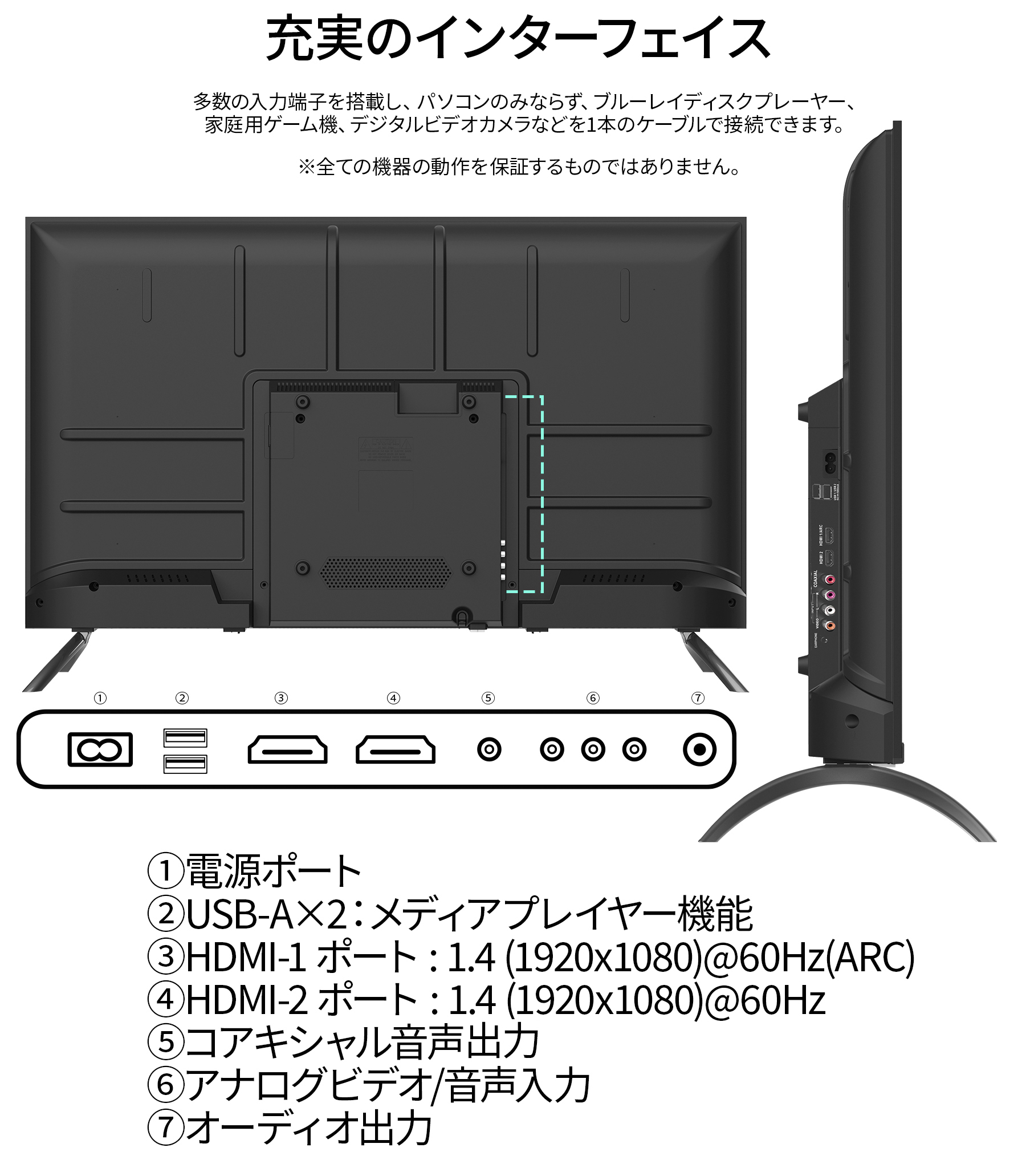 JAPANNEXT 40インチ VAパネル搭載 大型フルHD液晶モニター JN-V40TFHD 