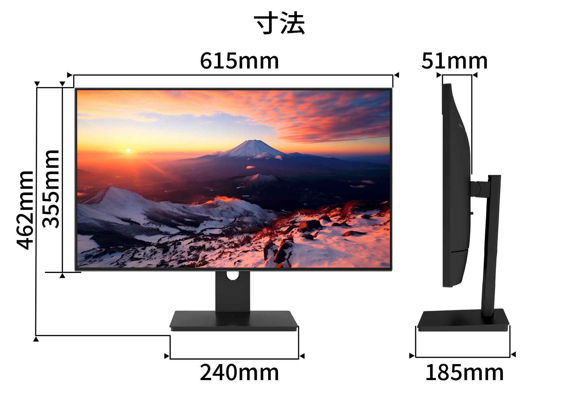 JAPANNEXT 27インチ IPSパネル搭載 WQHD(2560x1440)解像度液晶