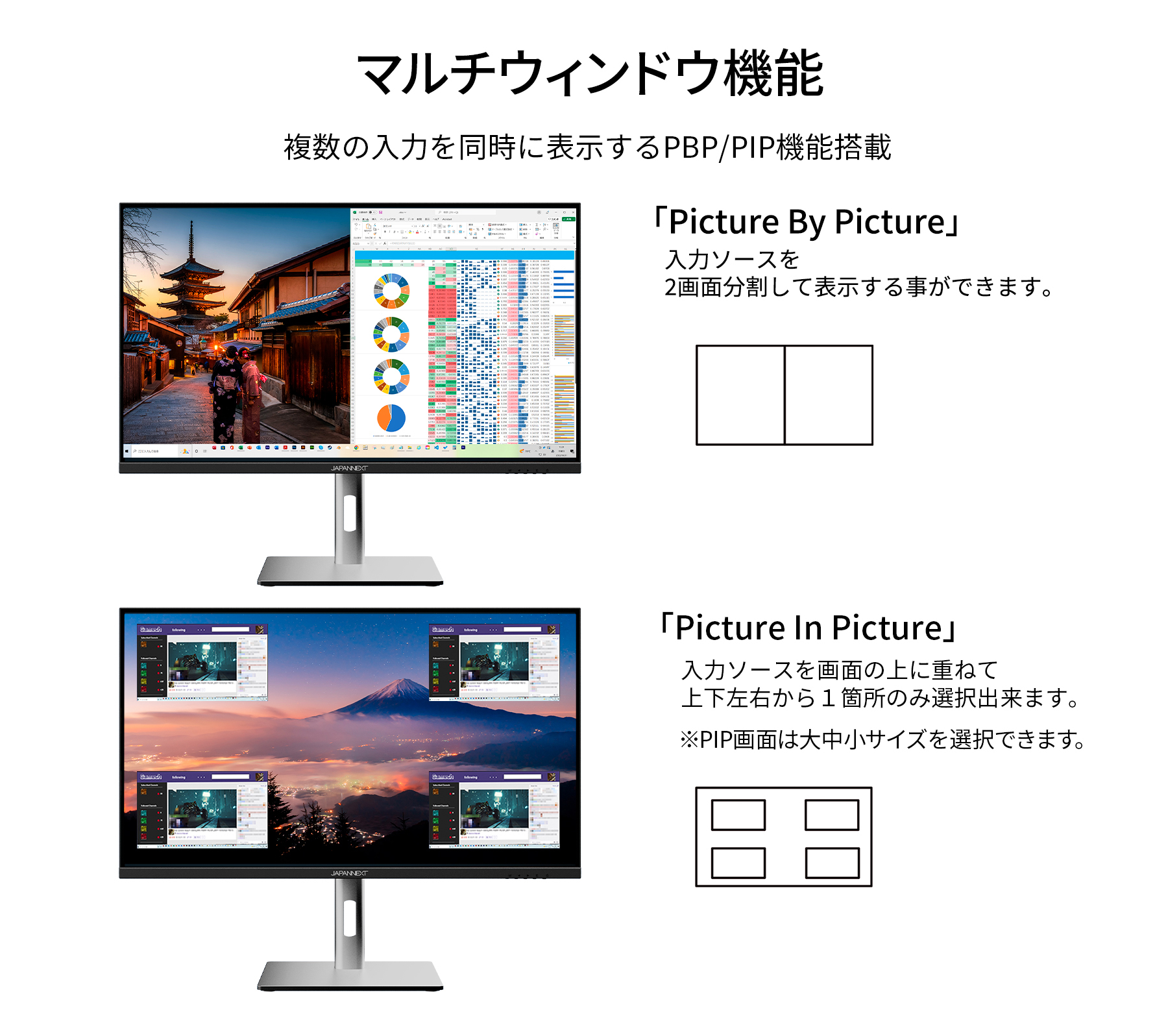 JAPANNEXT 27インチ IPSパネル搭載 4K(3840x2160)解像度 144Hz対応 ゲーミングモニター JN-IPS27144UHDR-HSP HDMI2.1 DP sRGB:100% DCI-P3:95% ジャパンネクスト｜japannext｜15