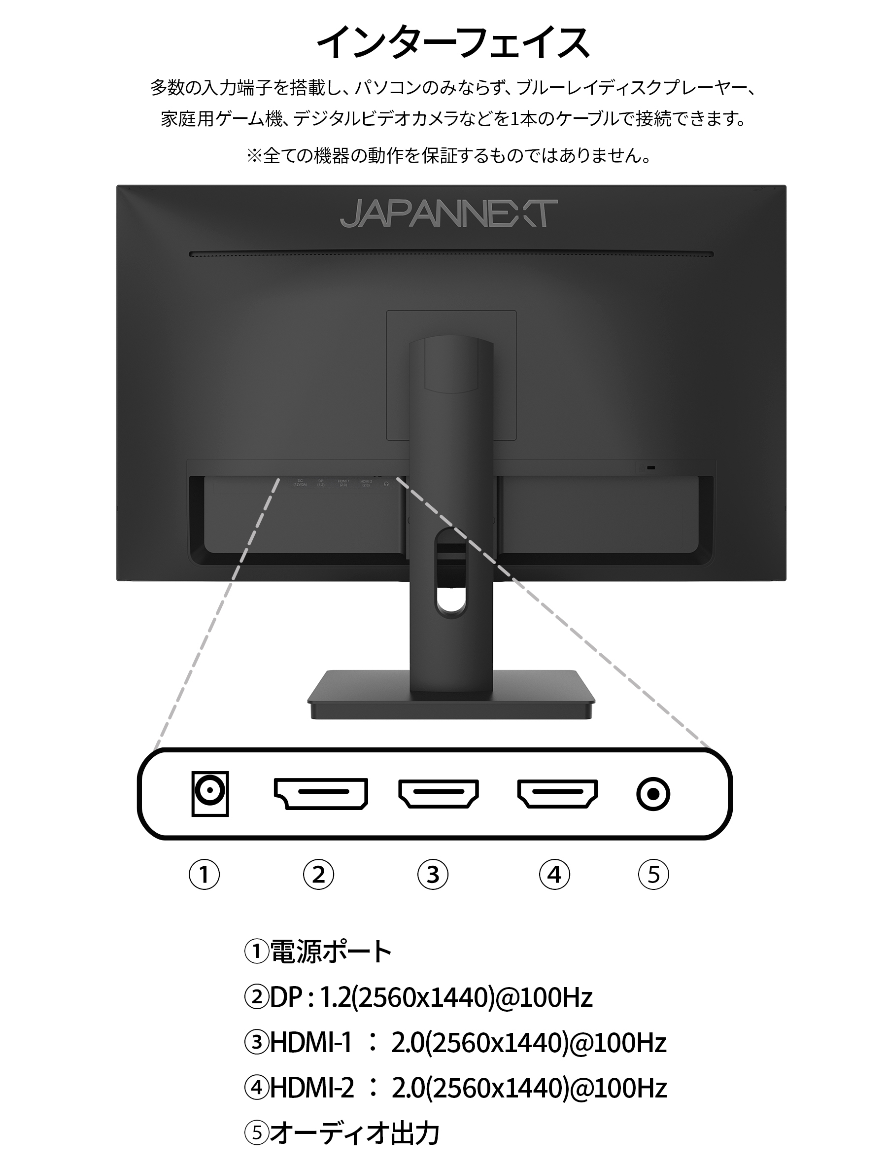 JAPANNEXT IPSパネル搭載27インチ WQHD解像度液晶モニターJN-IPS272WQHDR HDMI DP 液晶ディスプレイ PCモニター  パソコンモニター ジャパンネクスト : 4589511165546 : JAPANNEXTオンラインストア - 通販 - Yahoo!ショッピング