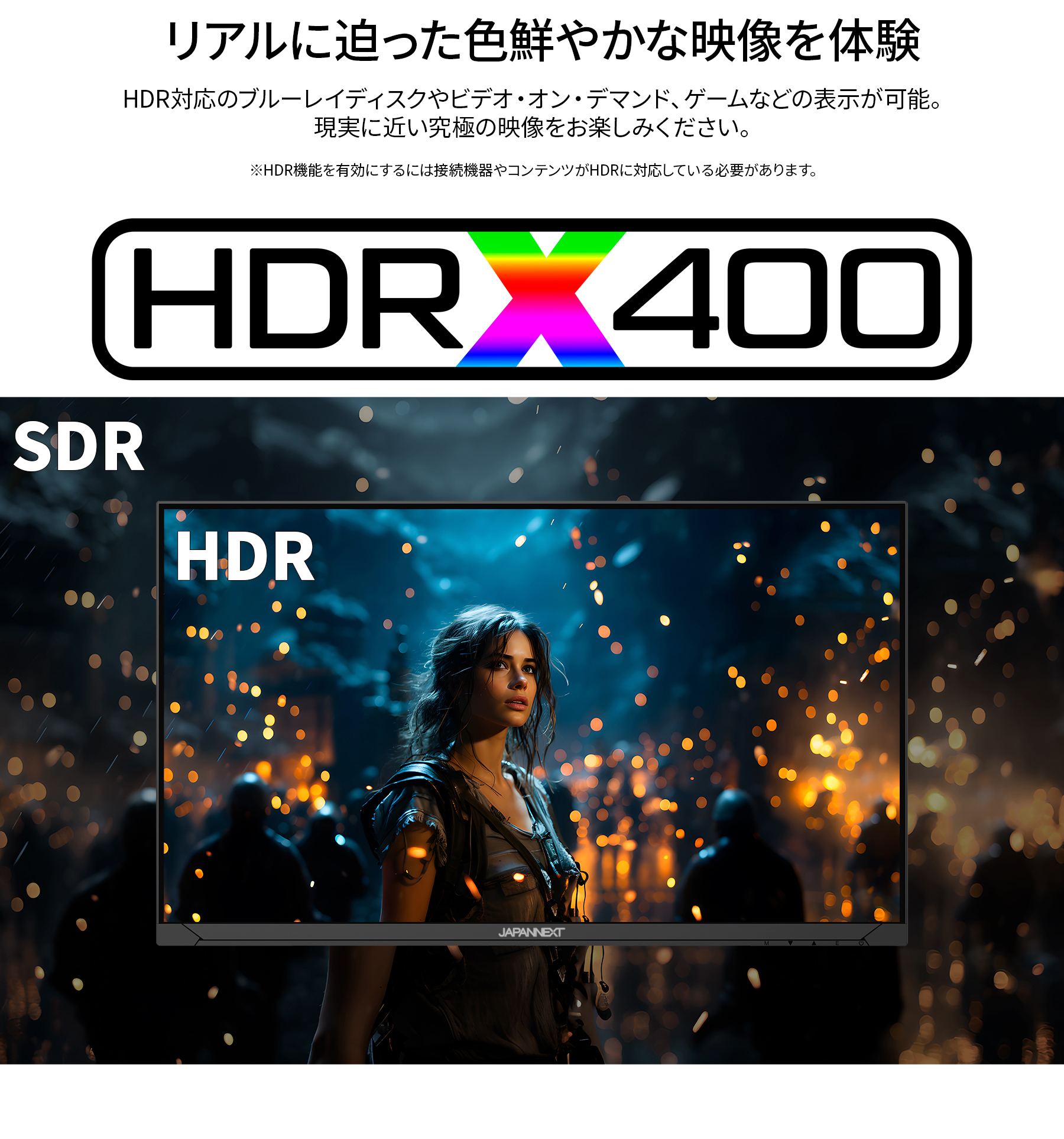 JAPANNEXT 27インチ TNパネル搭載 165Hz対応 WQHD(2560x1440)解像度 ゲーミングモニター JN-27GT165WQHDR-HSP HDMI DP HDR400相当 sRGB:99% ジャパンネクスト｜japannext｜10