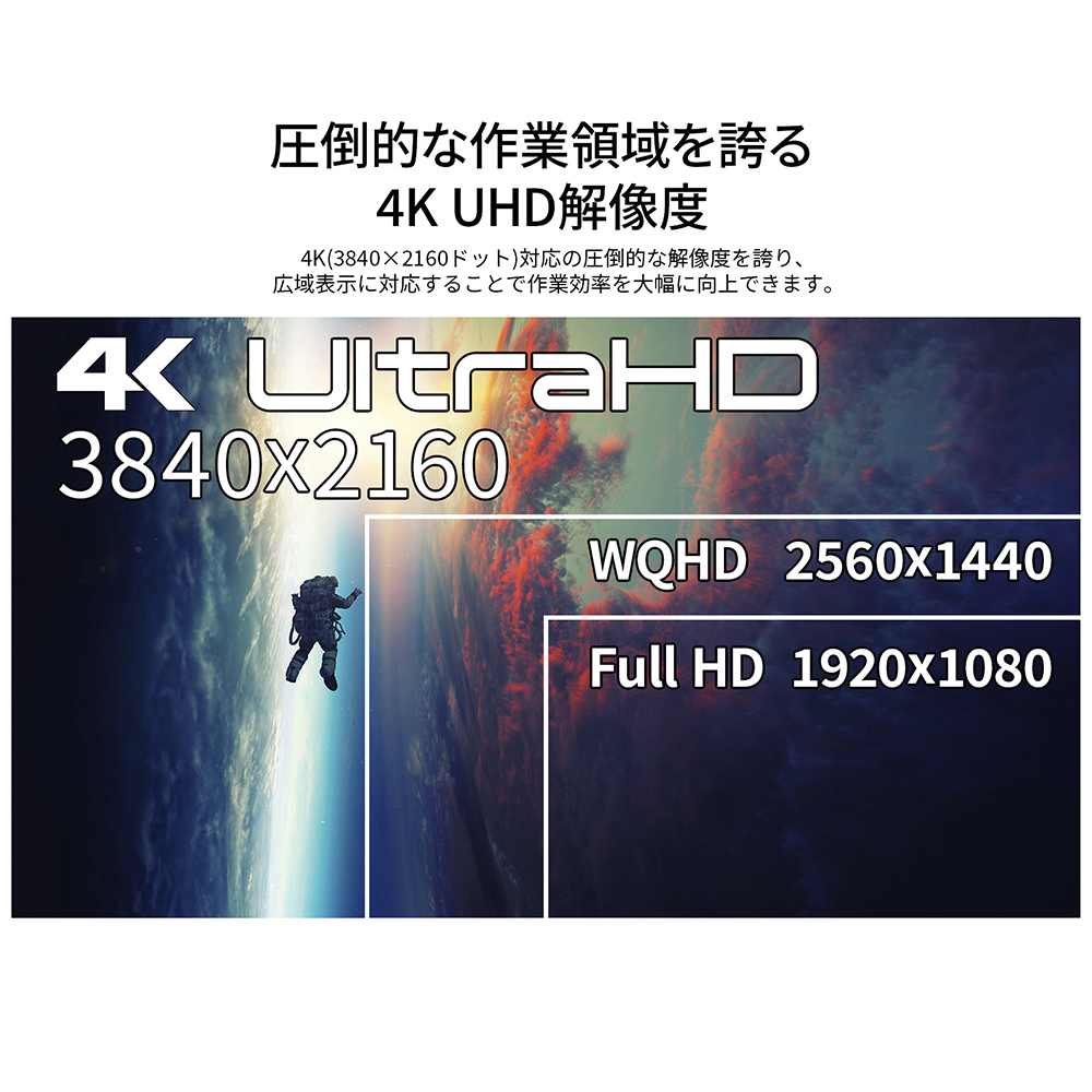 JAPANNEXT 55インチ VAパネル搭載 4K(3840x2160)解像度 大型液晶