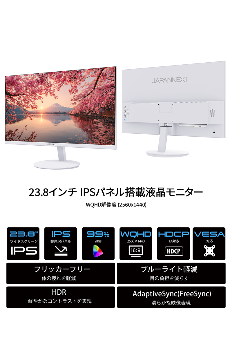JAPANNEXT（ジャパンネクスト） JAPANNEXT 23.8インチ IPSパネル搭載