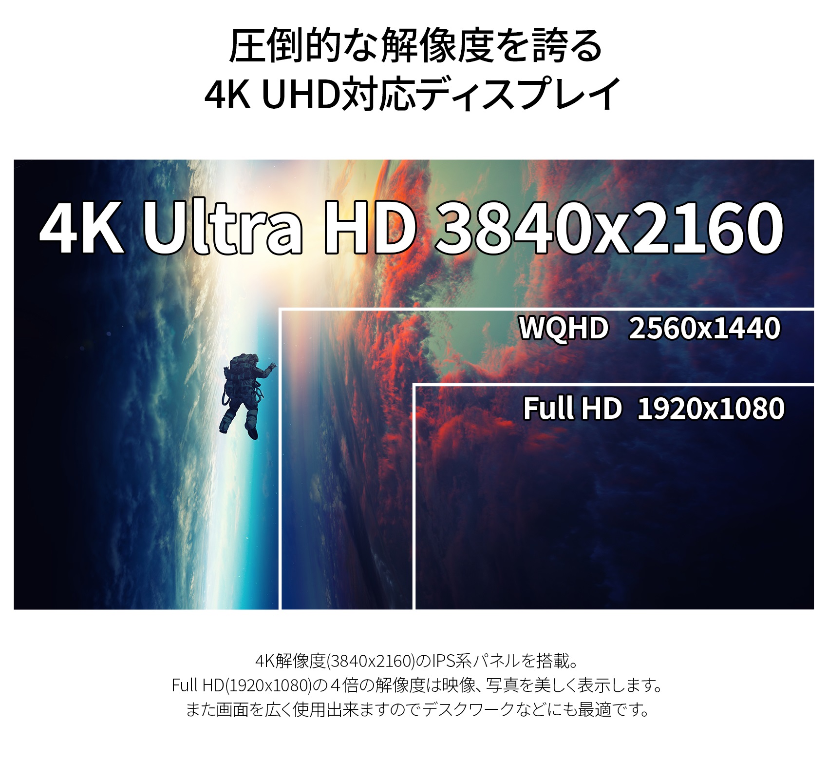 JAPANNEXT 28インチ IPSパネル 4K(3840x2160)液晶モニター HDR対応 JN 