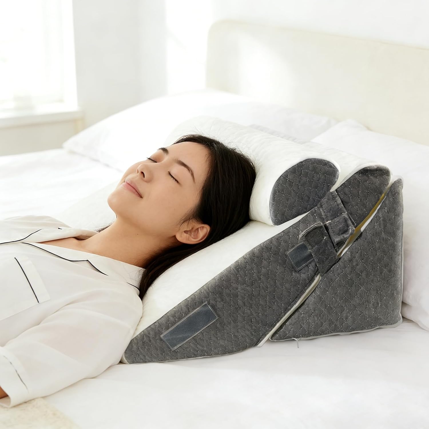 三角クッション 三角枕 背もたれ クッション 逆流性食道炎 枕 高さ調節