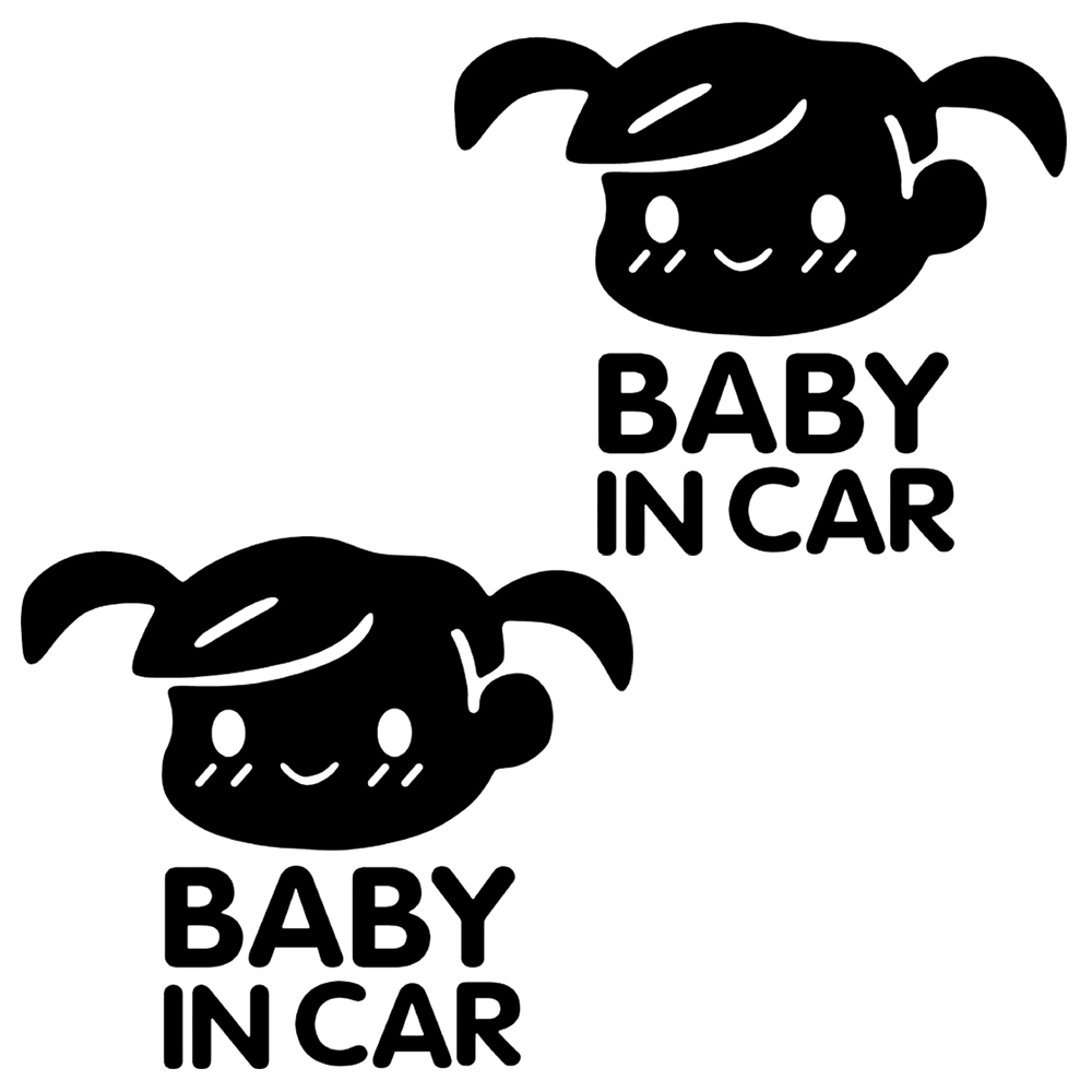 BABY IN CAR Ԃ񂪏Ă܂ XebJ[ sticker V[ q ̎q Ԃ  킢   J[XebJ[ 2Zbg JM-312
