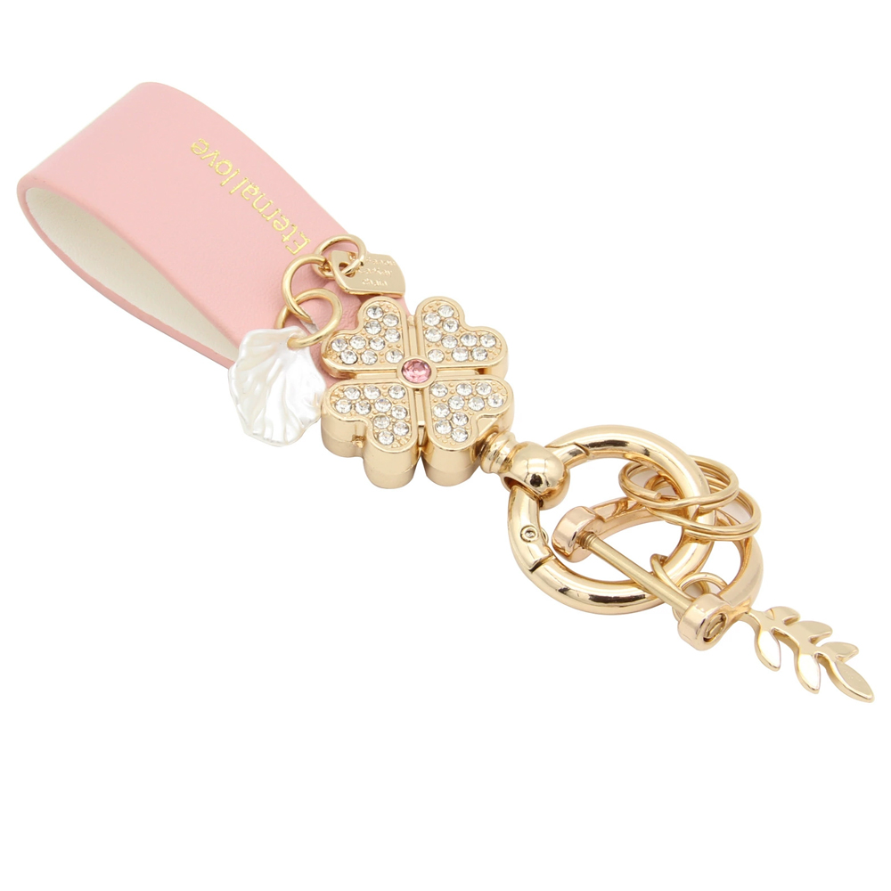 キーホルダー 四つ葉 クローバー ストラップ スマートキー バッグ