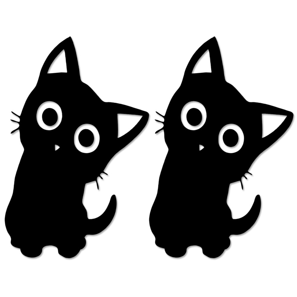 猫 ステッカー 車 ネコ バイク ヘルメット 傷隠し 壁 キャリーケース