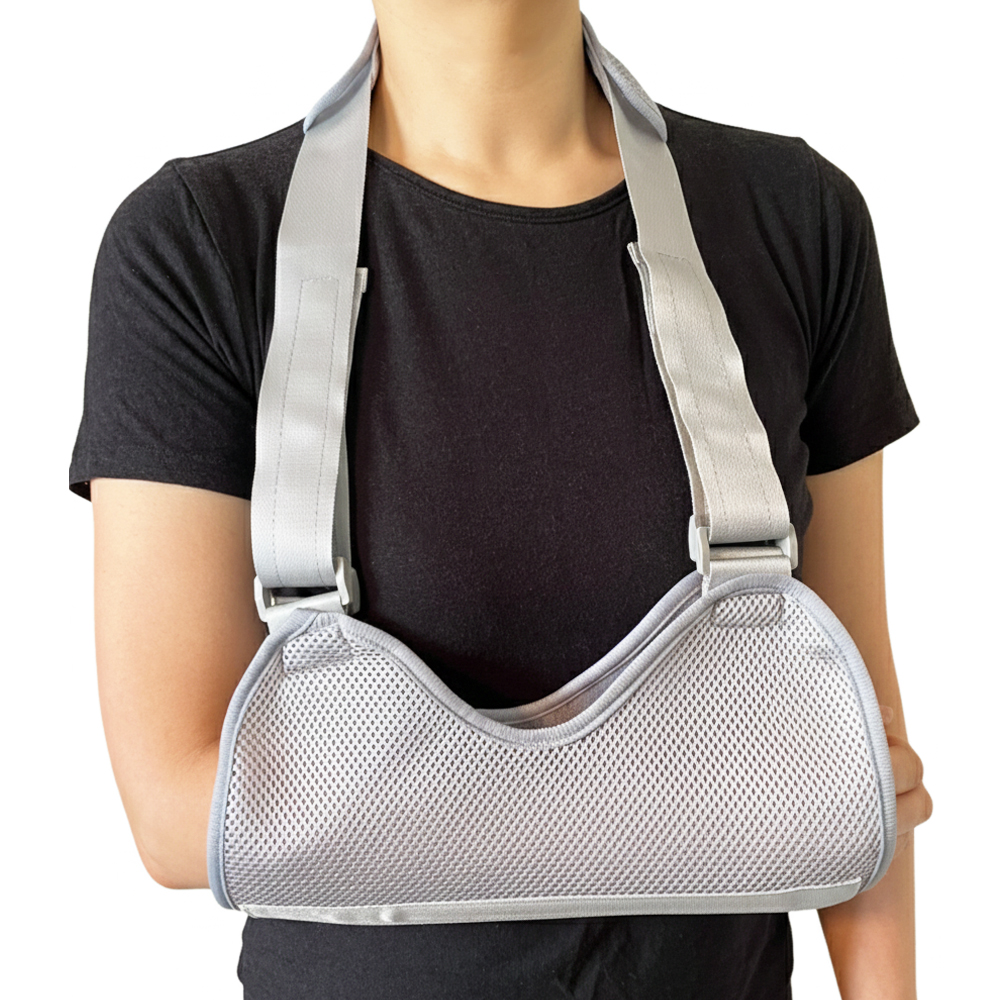 アームホルダー 三角巾 アームスリング 腕つり 金属 プレート 腕 肩 鎖骨 ギプス 固定 腕吊り サポーター アームサポーター 怪我 メッシュ 左右兼用 JM-451 |  | 01