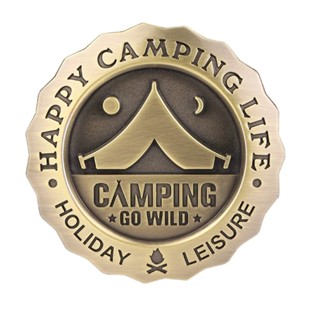 カーエンブレム 車 バイク 立体 エンブレム ロゴ キャンプ アウトドア 金属製 メタル 両面テープ 取付簡単 汎用 ステッカー ドレスアップ カスタム JM-455 |  | 02