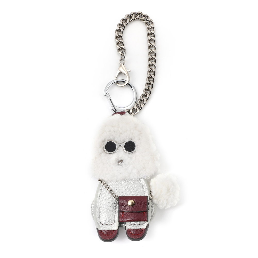 プードル バッグチャーム キーホルダー 犬 トイプー バッグアクセサリー レザー ボア もふもふ かわいい サングラス ドッグ 韓国 鞄 鍵 車 スマートキー JM-485 |  | 02