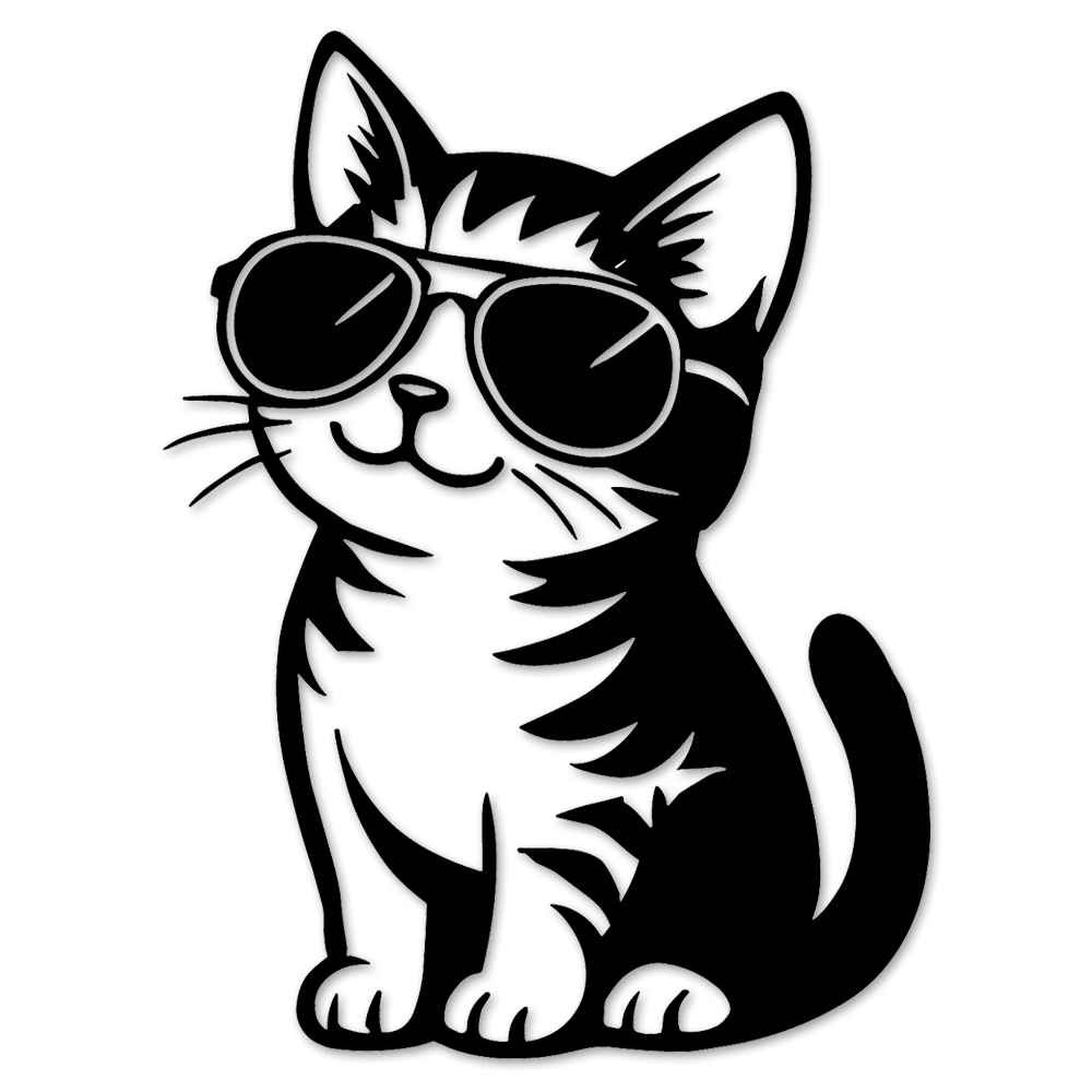 猫 ステッカー 車 カーステッカー ねこ 黒猫 サングラス 白猫 転写 バイク 傷隠し パソコン かわいい おもしろ シルエット 防水 シール UV デカール JM-486 |  | 03