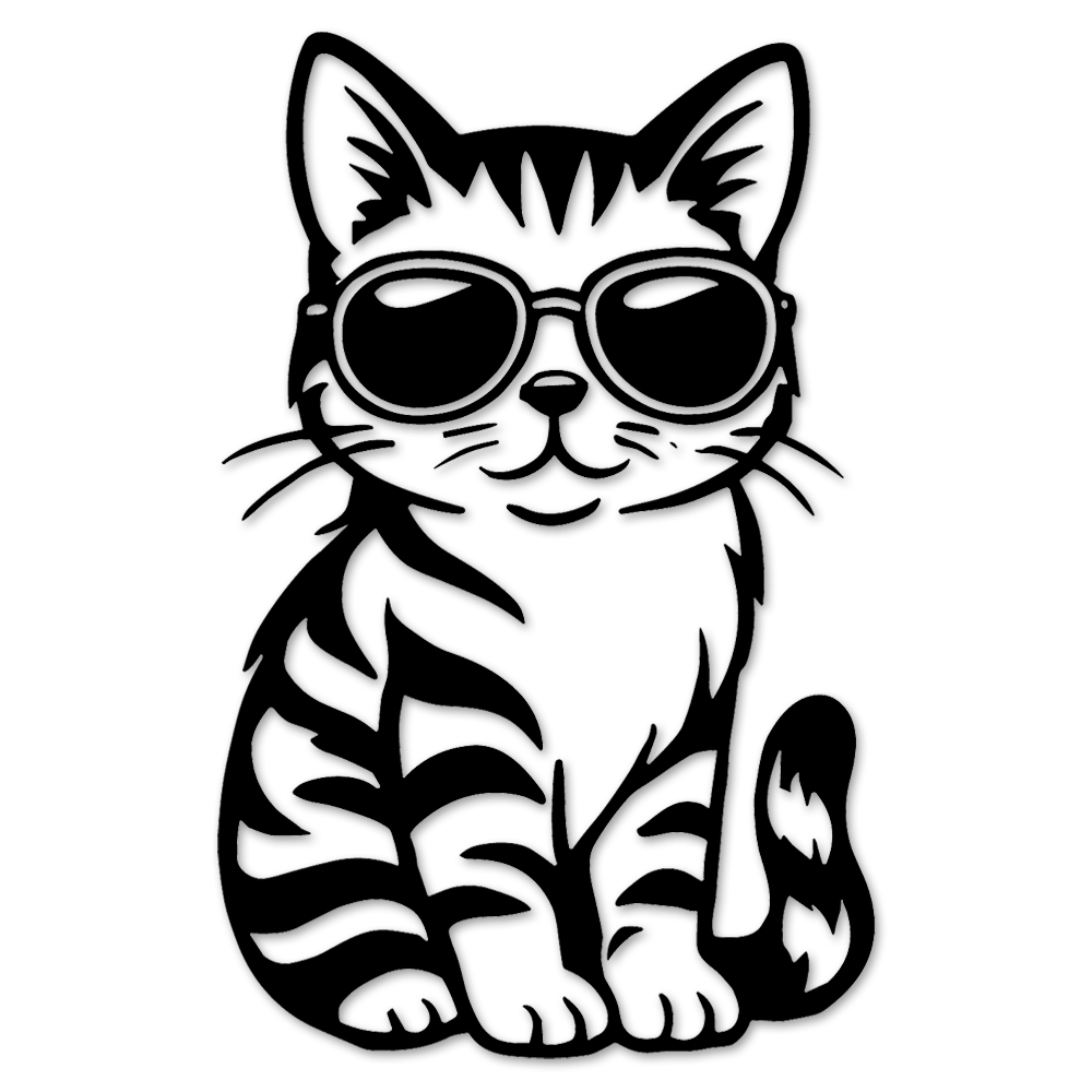 猫 ステッカー 車 カーステッカー ねこ 黒猫 サングラス 白猫 転写 バイク 傷隠し パソコン かわいい おもしろ シルエット 防水 シール UV デカール JM-486 |  | 04