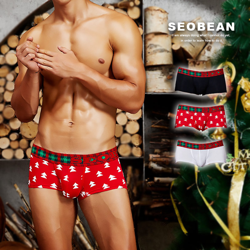 SEOBEAN セビン スーパーローライズ ボクサーパンツ クリスマス M-XL