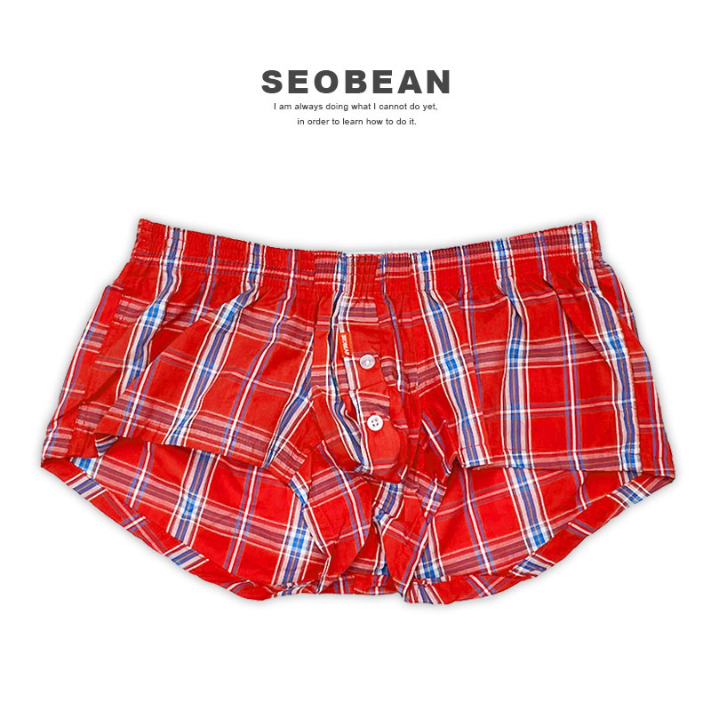 SEOBEAN セビンチェッカード フィット ローライズ トランクス 083