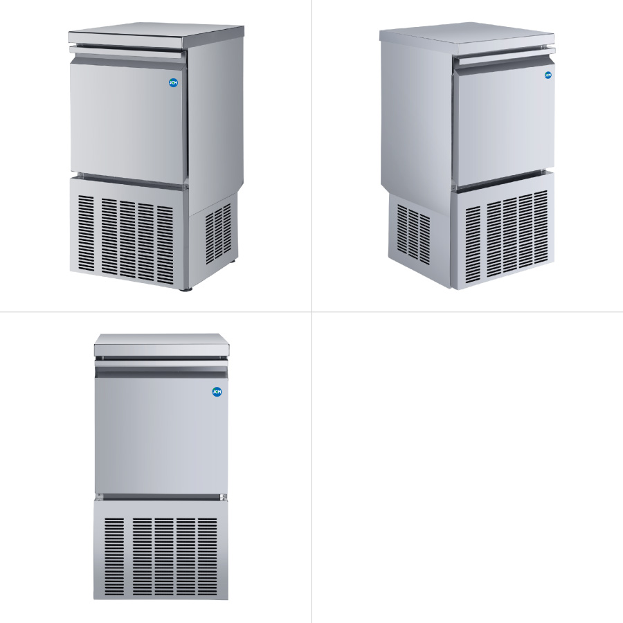 JCM 業務用 全自動製氷機 ２５kg JCMI-25 業務用 キューブアイス アンダーカウンタータイプ 自動 幅395×奥行450×高さ800mm  一年保証 【代引き不可】