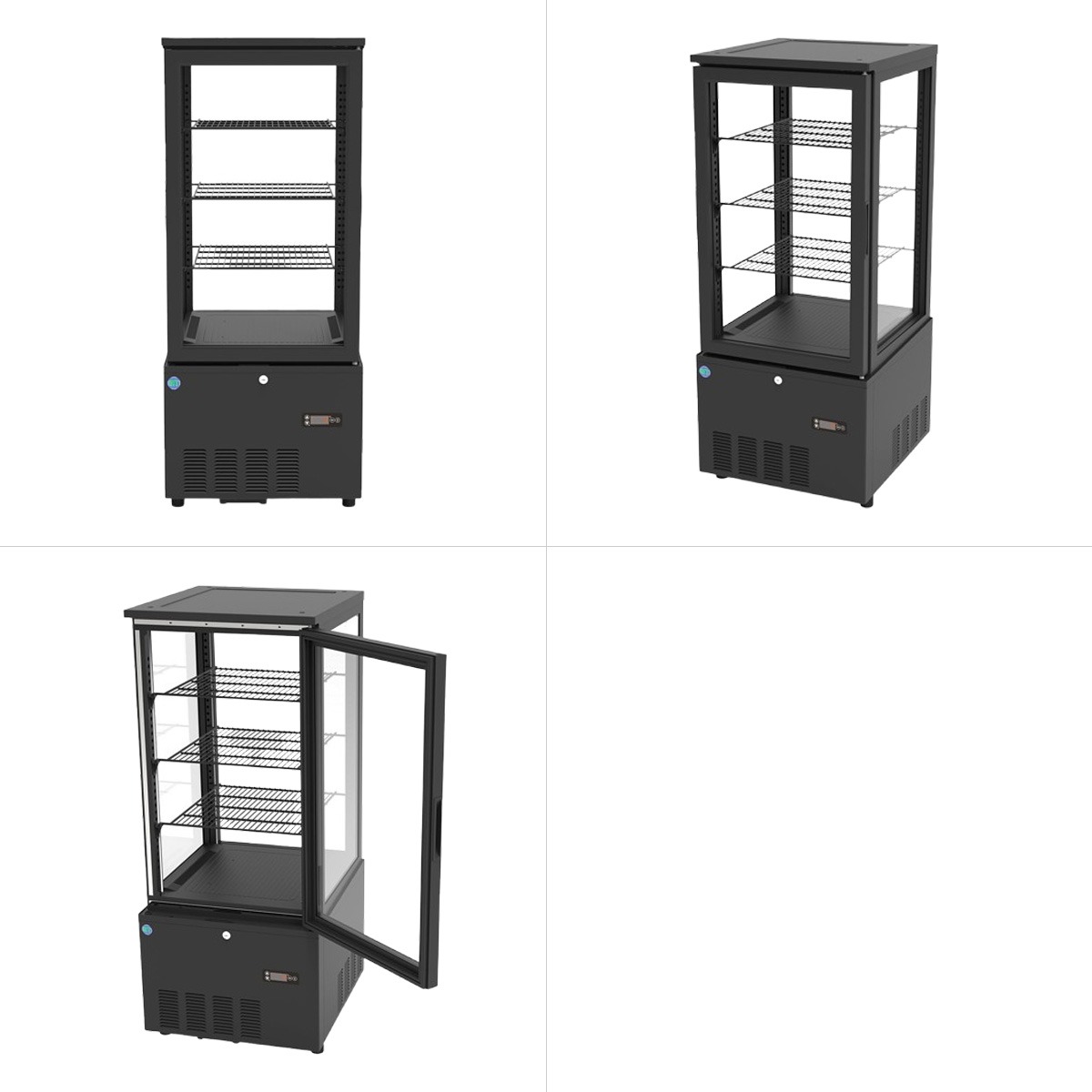 JCM レビュー特典 RIT JCM 4面ガラス冷蔵 ショーケース RITS-160