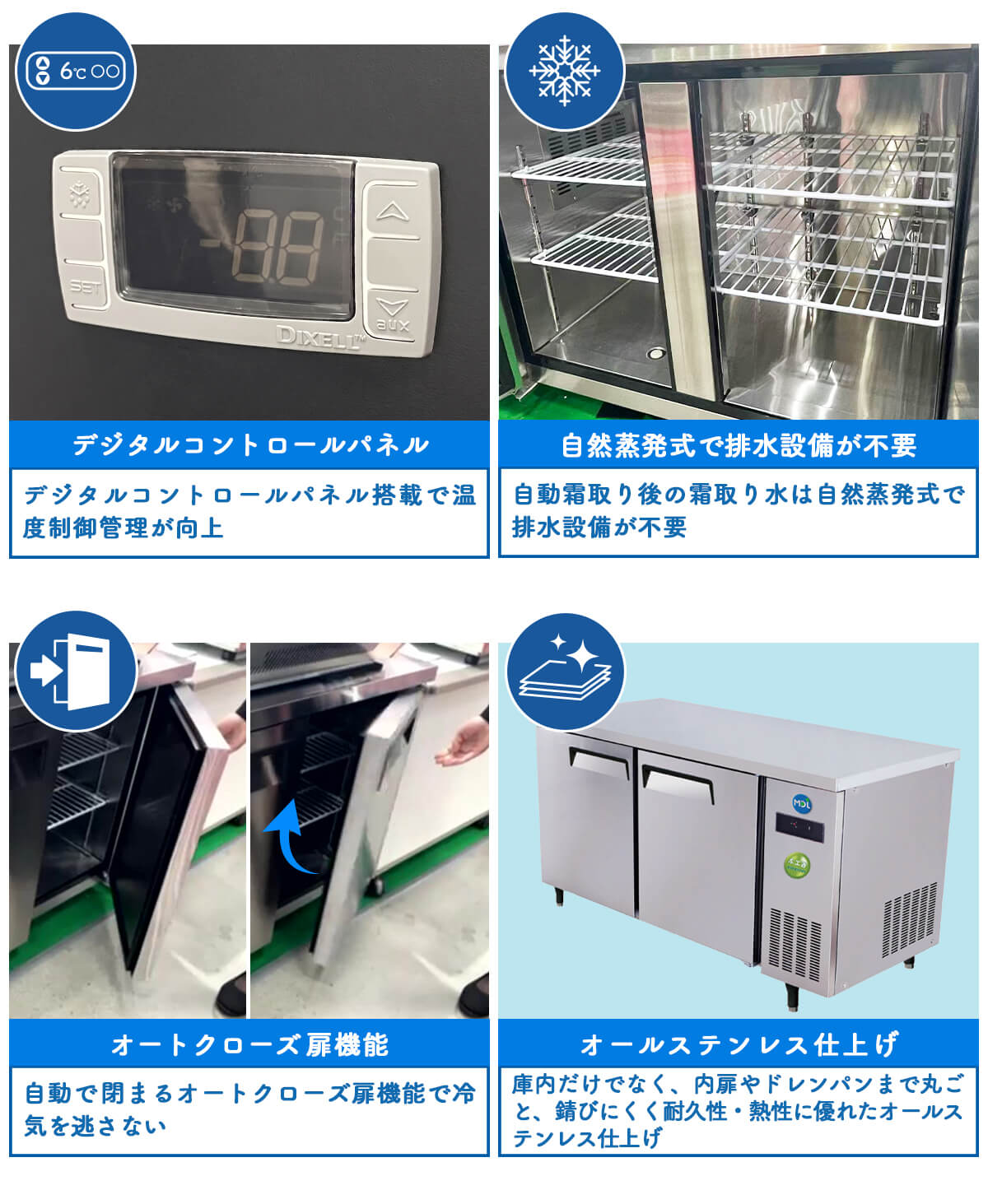 JCM 業務用冷蔵庫 ヨコ型 冷蔵庫 JCMR-1545T 冷蔵 コールドテーブル